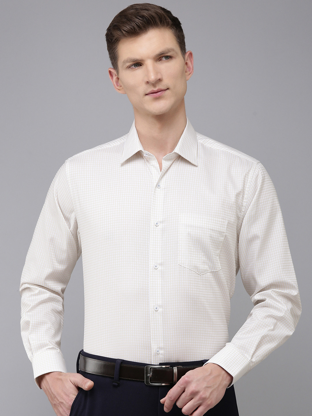 Van Heusen Pure Cotton Custom Checked Formal Shirt