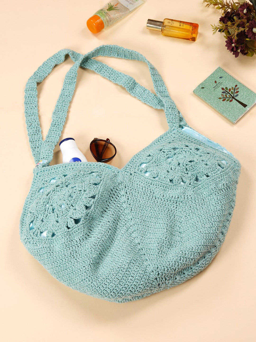 Magic Needles Structured Cotton Shoulder Bag