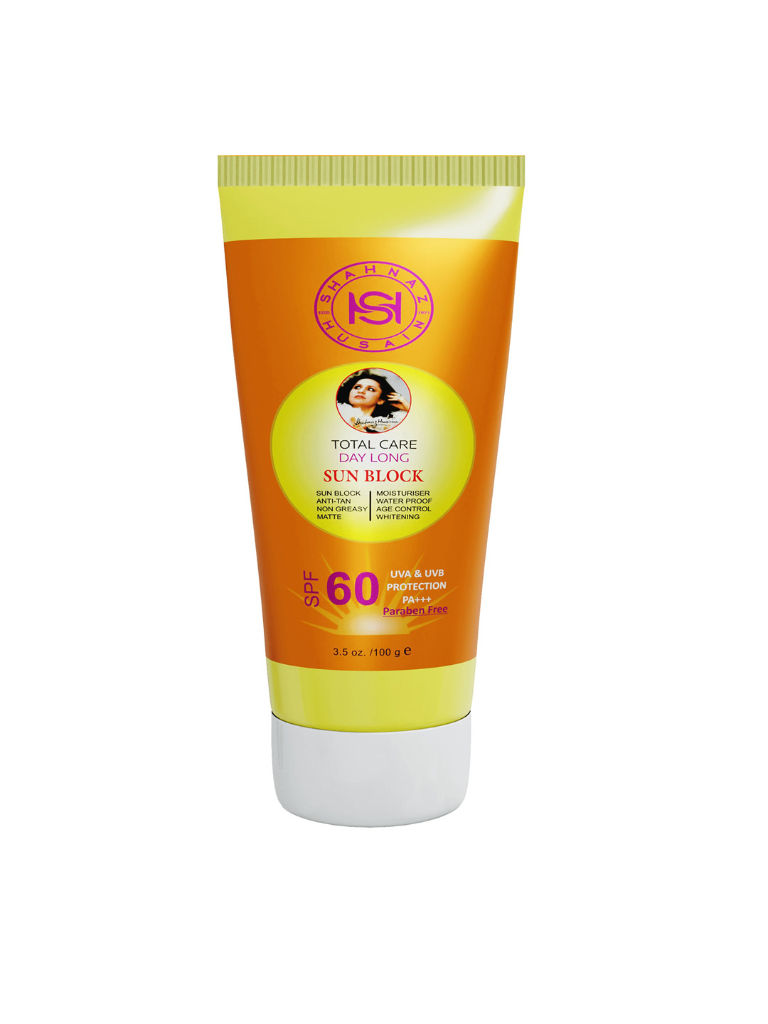 Shahnaz Husain Sun Block SPF 60 Sunscreen For UVA & UVB Protection - 100g