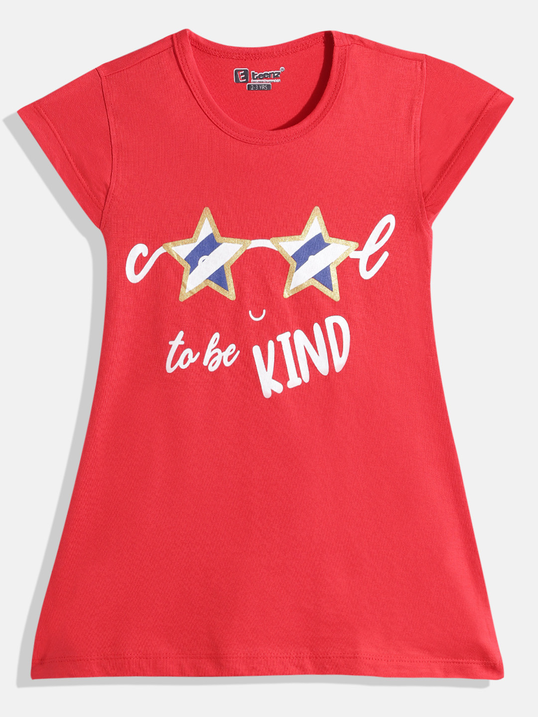 Eteenz Girls Premium Cotton Graphic Printed A-Line Dress