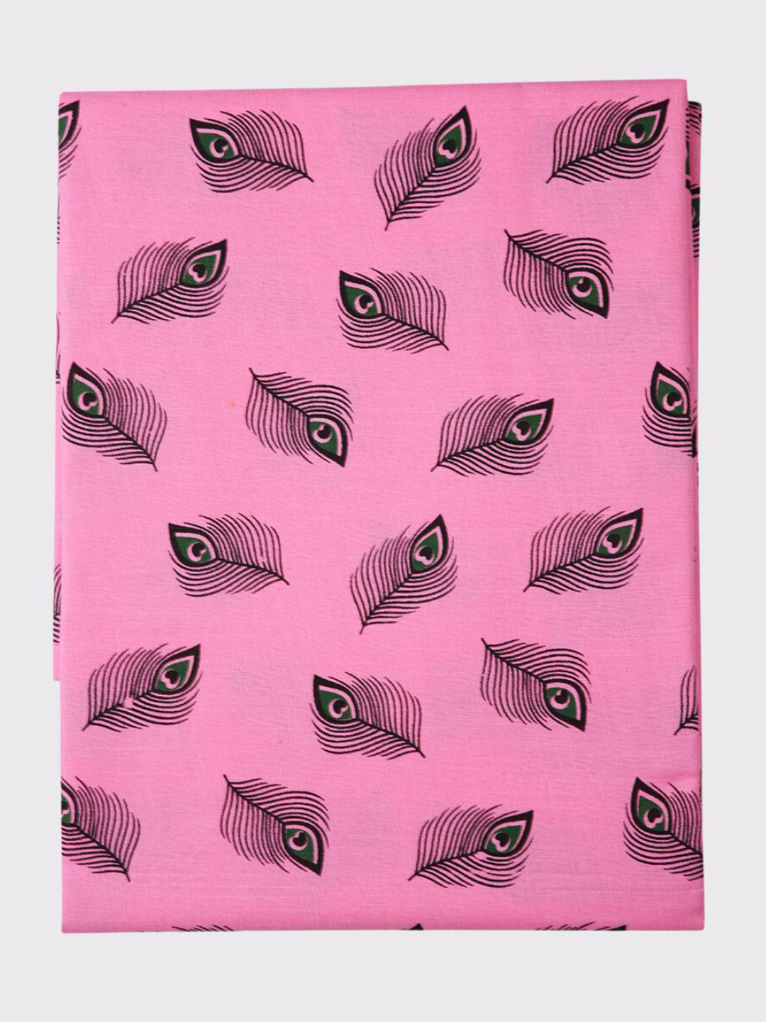 Maharaja Men Krishna Peacock Printed Cotton Kurta Clothing Fabric