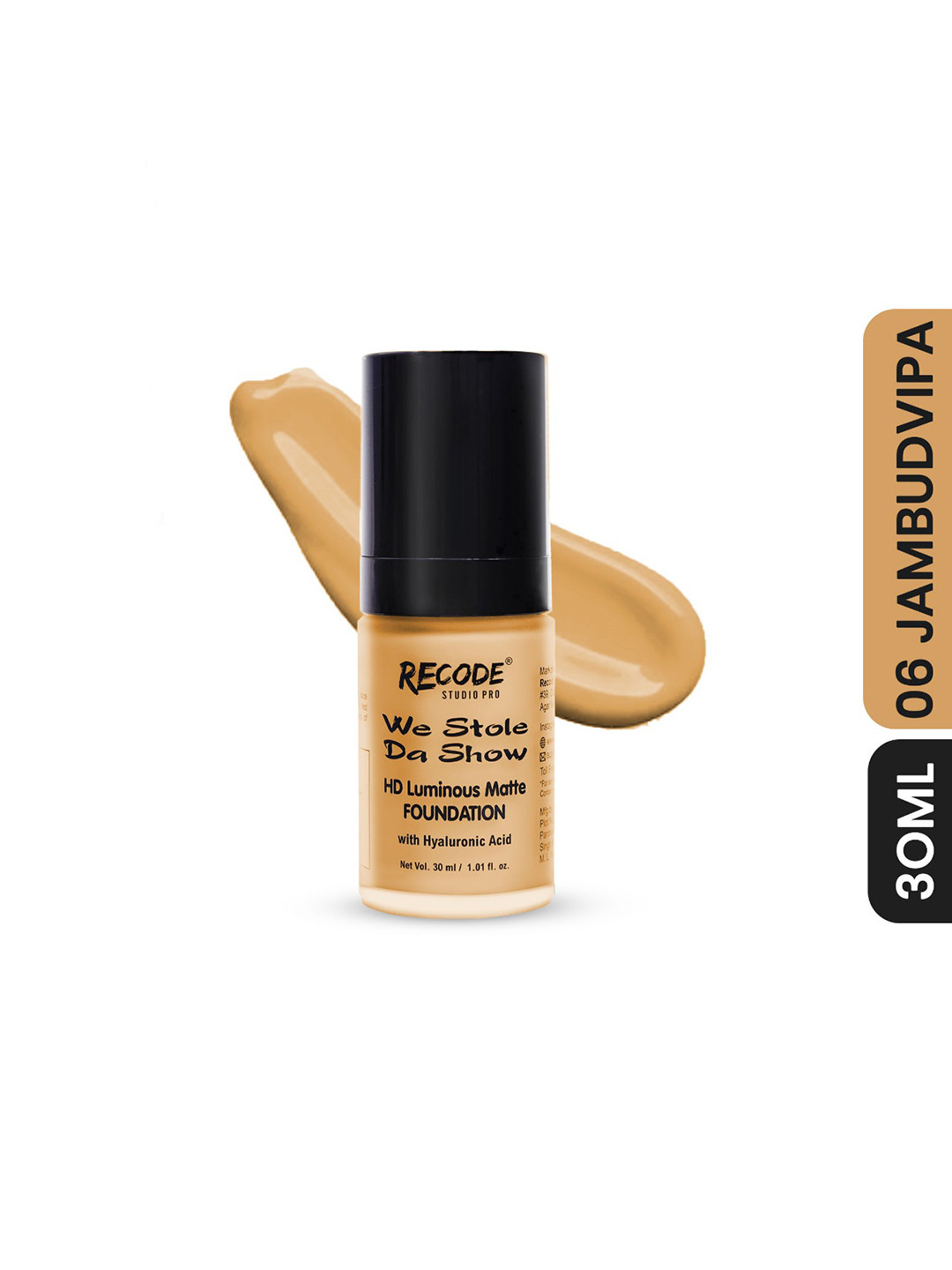 Recode HD Luminous Matte Foundation 30 ML- Jambudvipa 06