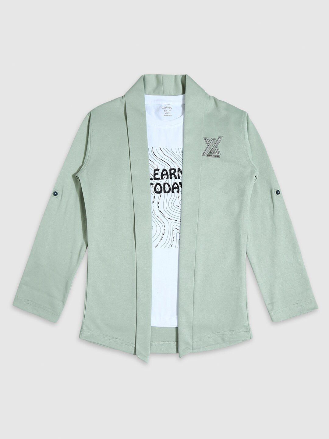 CAVIO Boys Open Front Shrug and T-Shirt