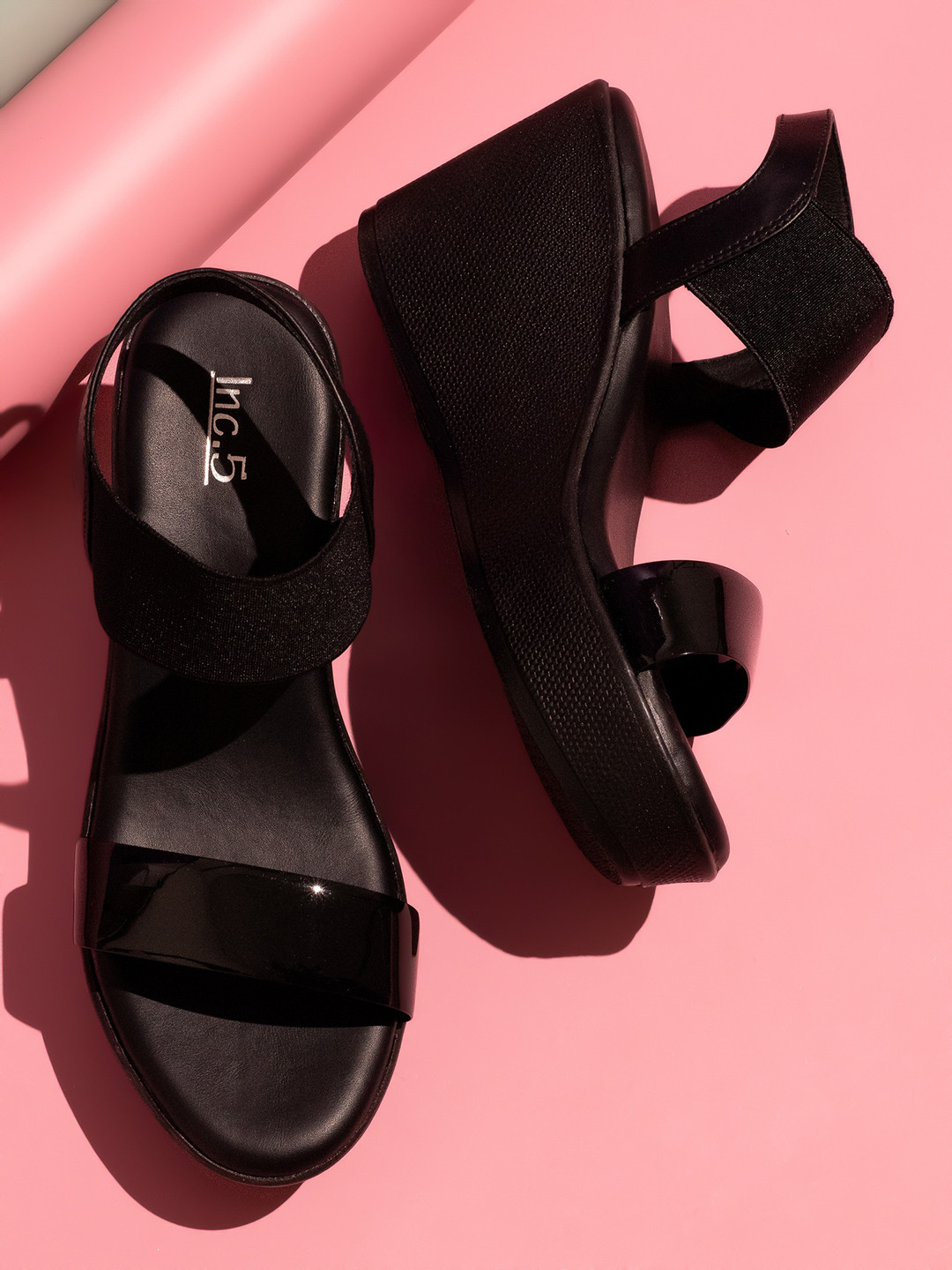 Inc 5 Open Toe Wedge Heels