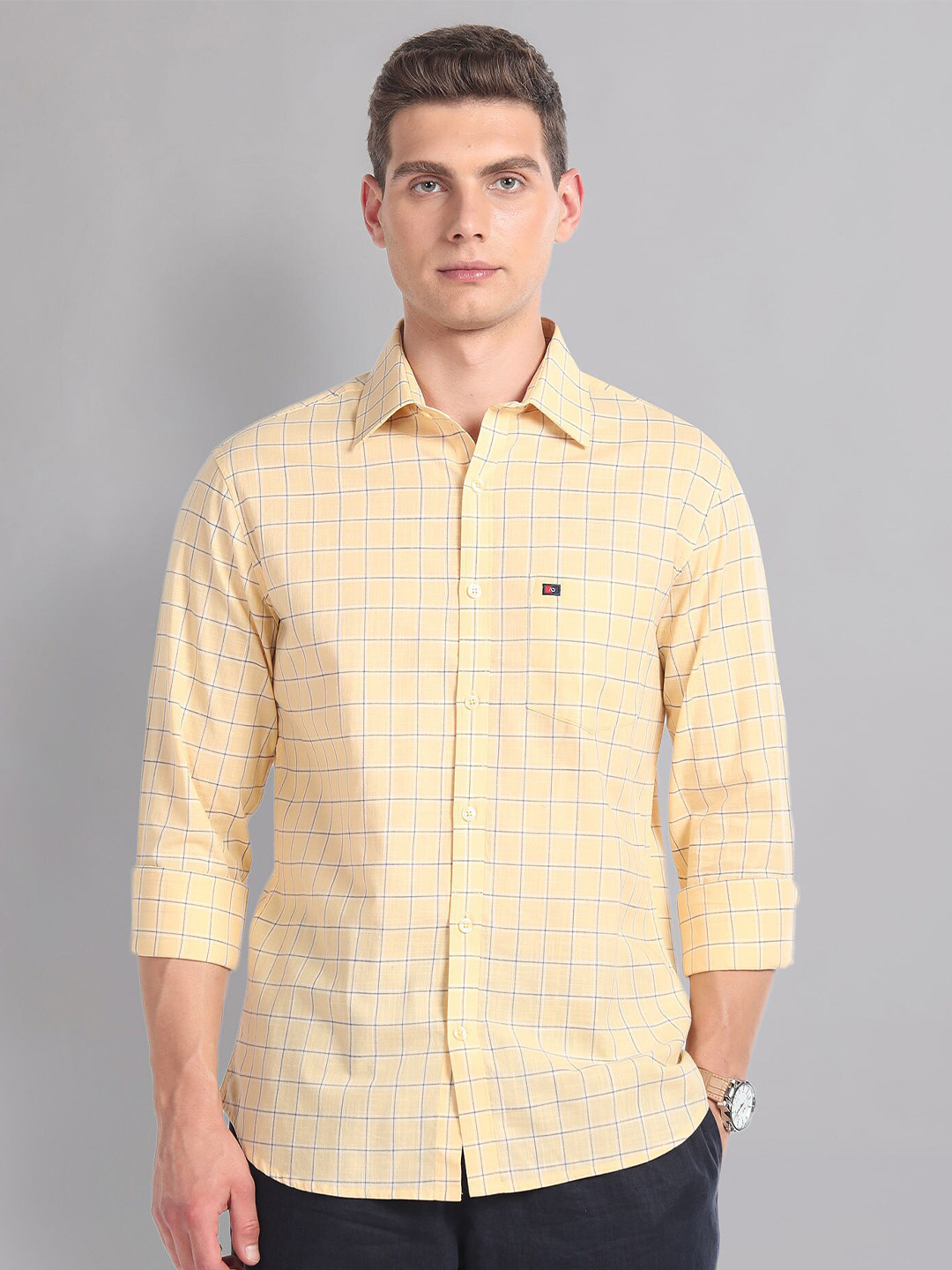 AD By Arvind Tartan Check Cotton Summer Shirt