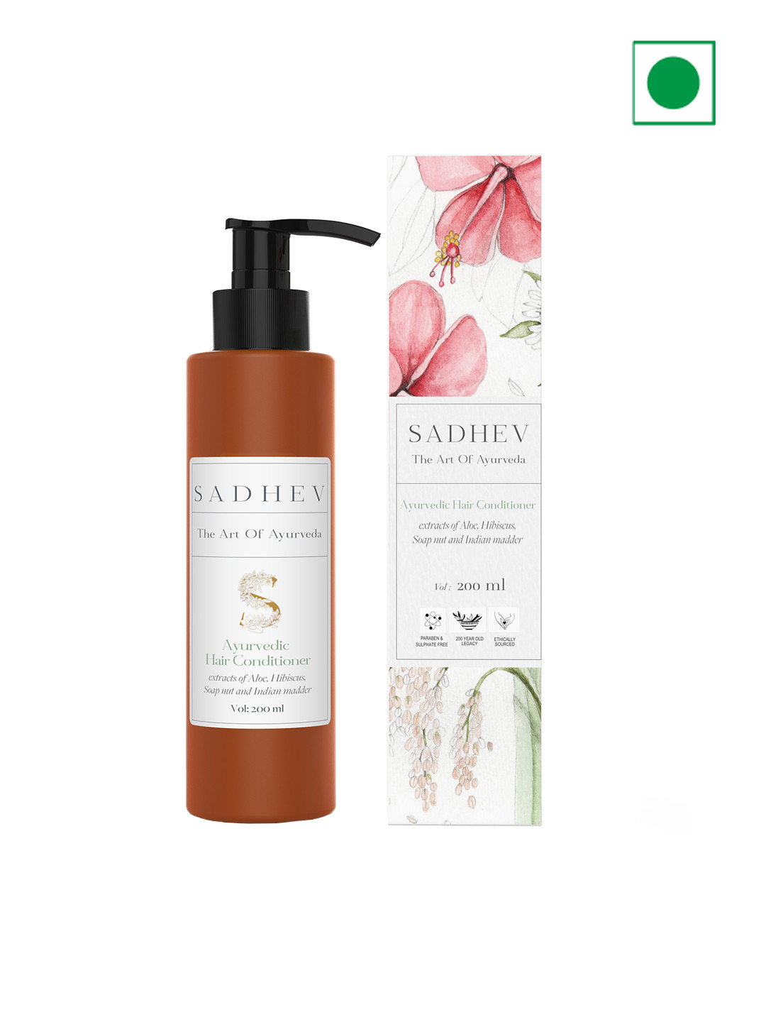 SADHEV Ayurvedic Conditioner With Aloe Extracts & Hibiscus - 200ml
