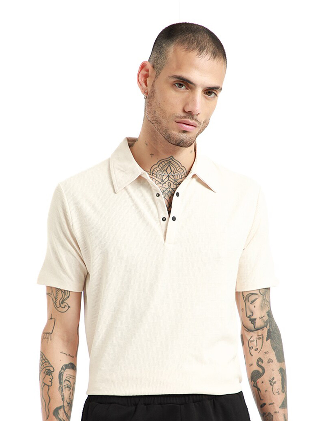 Banana Club Polo Collar Short Sleeves Cotton Slim Fit T-shirt