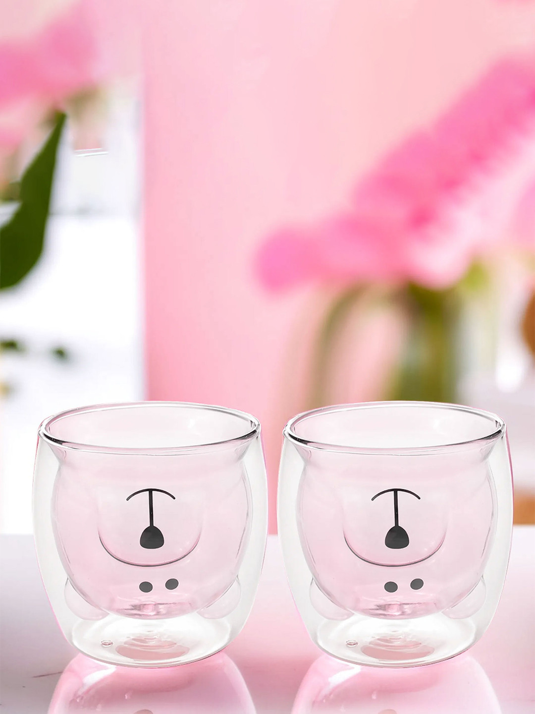 The Better Home The Best Mom Ever Pink Conversational Glass Microwave Safe 2 Piece Cups-250ml