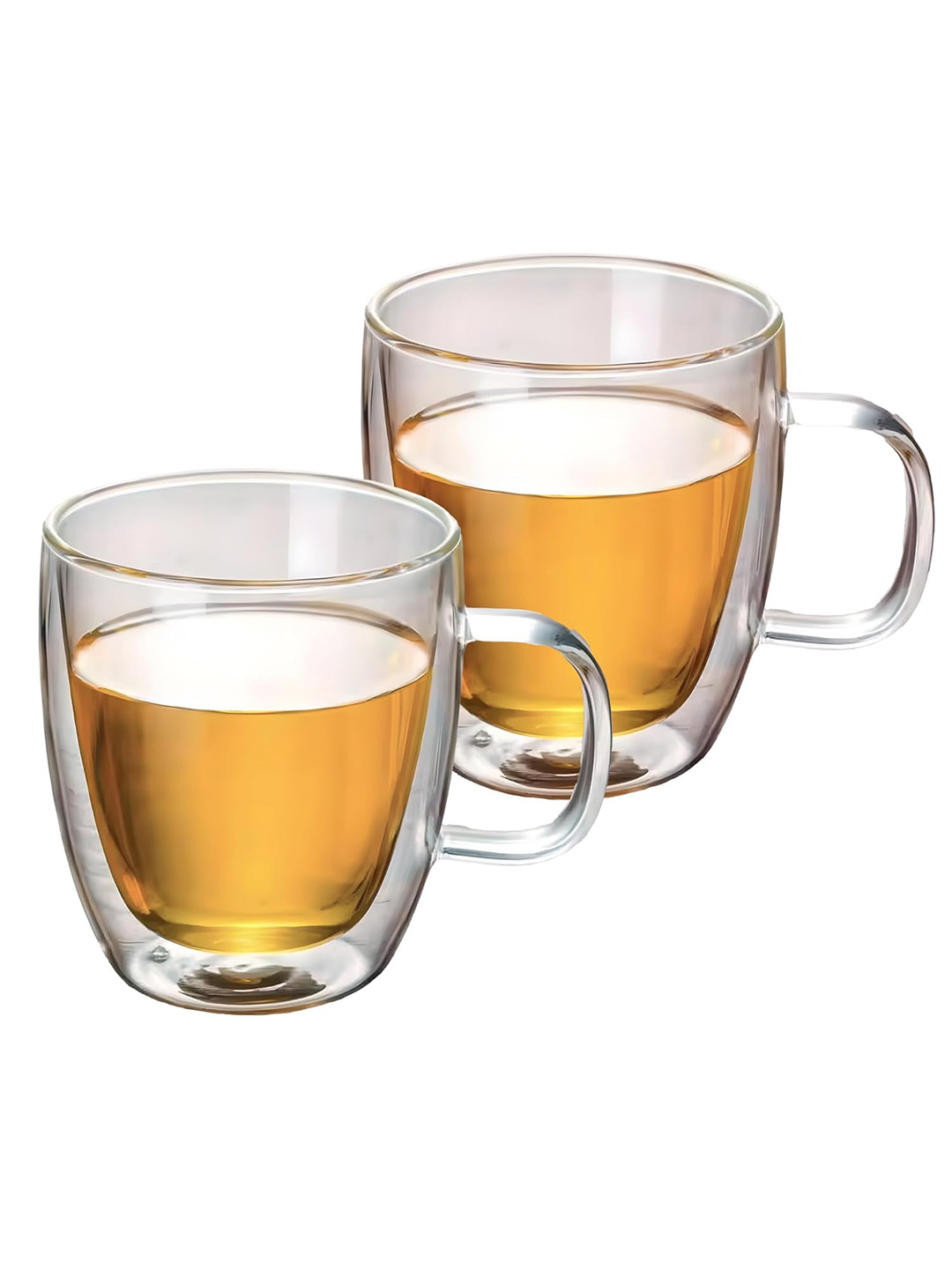 The Better Home Shivraj Name Personalised Transparent Glass Handmade 2 Piece Cups-400ml