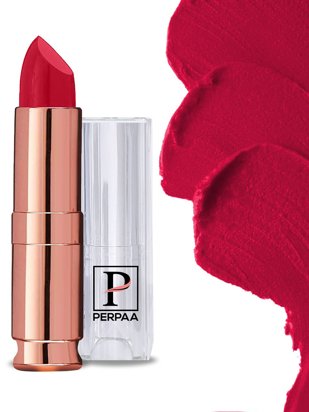 PERPAA Antique Velvet Matte Lipstick with Shea Butter & Vitamin E - Red Bloom 55