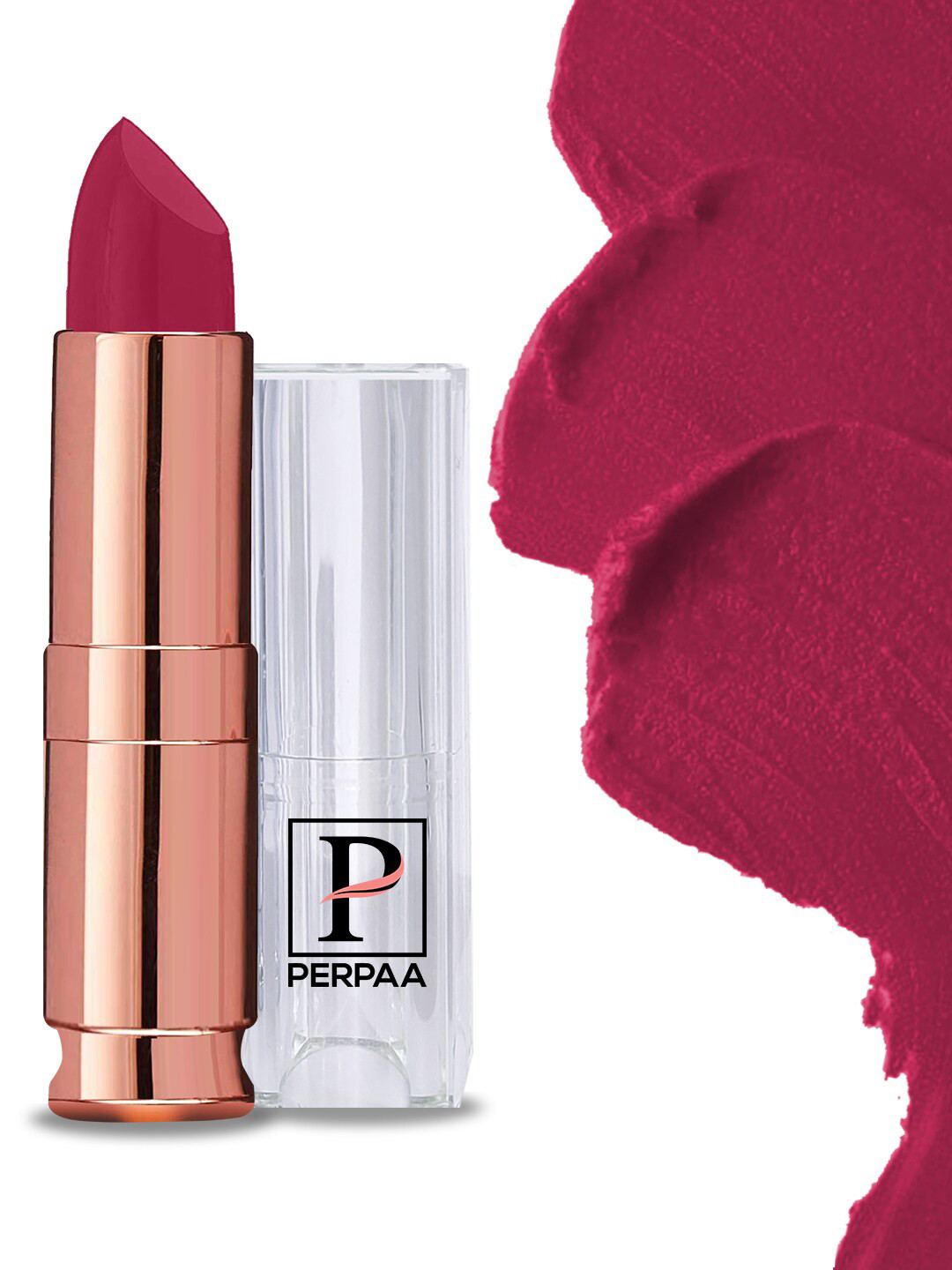 PERPAA Antique Velvet Matte Lipstick with Shea Butter & Vitamin E - Ruby Magenta 84