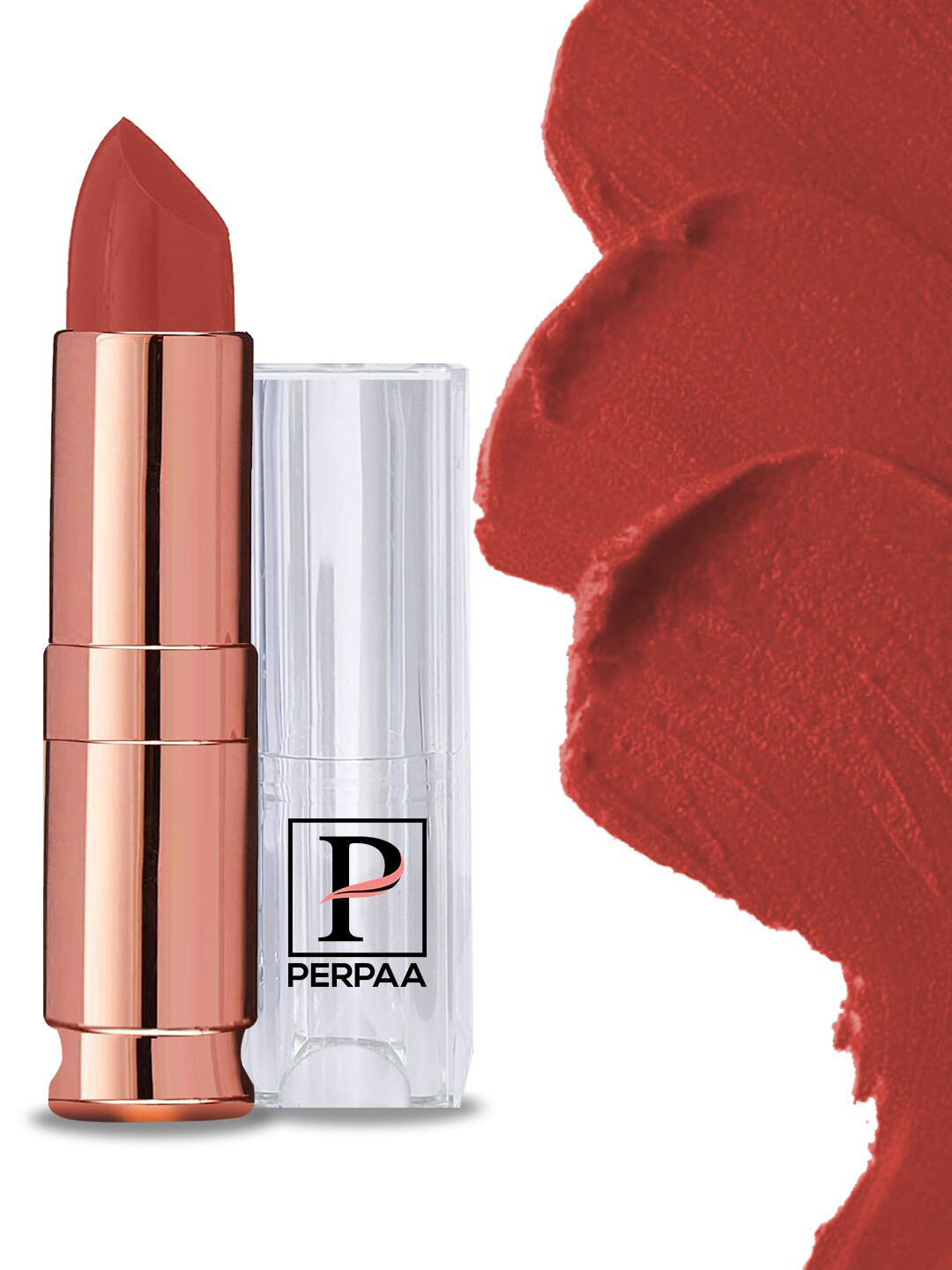 PERPAA Antique Velvet Matte Lipstick with Shea Butter & Vitamin E - Rust Orange 73