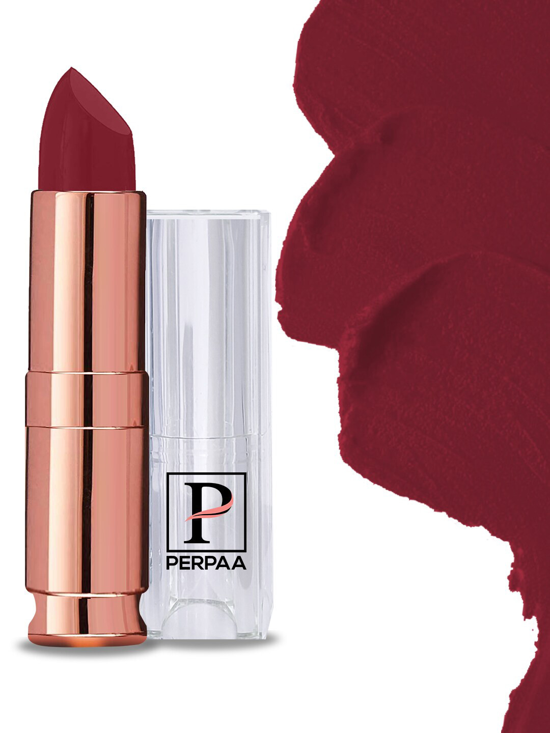 PERPAA Antique Velvet Matte Lipstick with Shea Butter & Vitamin E - Cherry Maroon 95