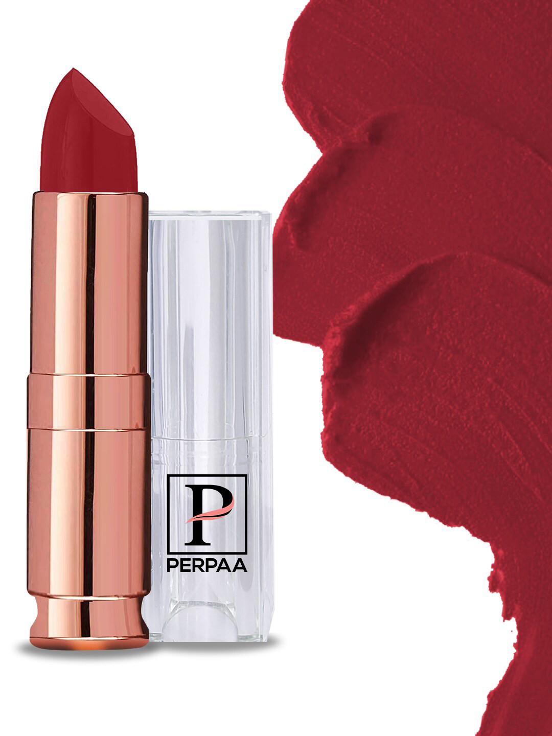 PERPAA Antique Velvet Matte Lipstick with Shea Butter & Vitamin E - Crimson Red 86