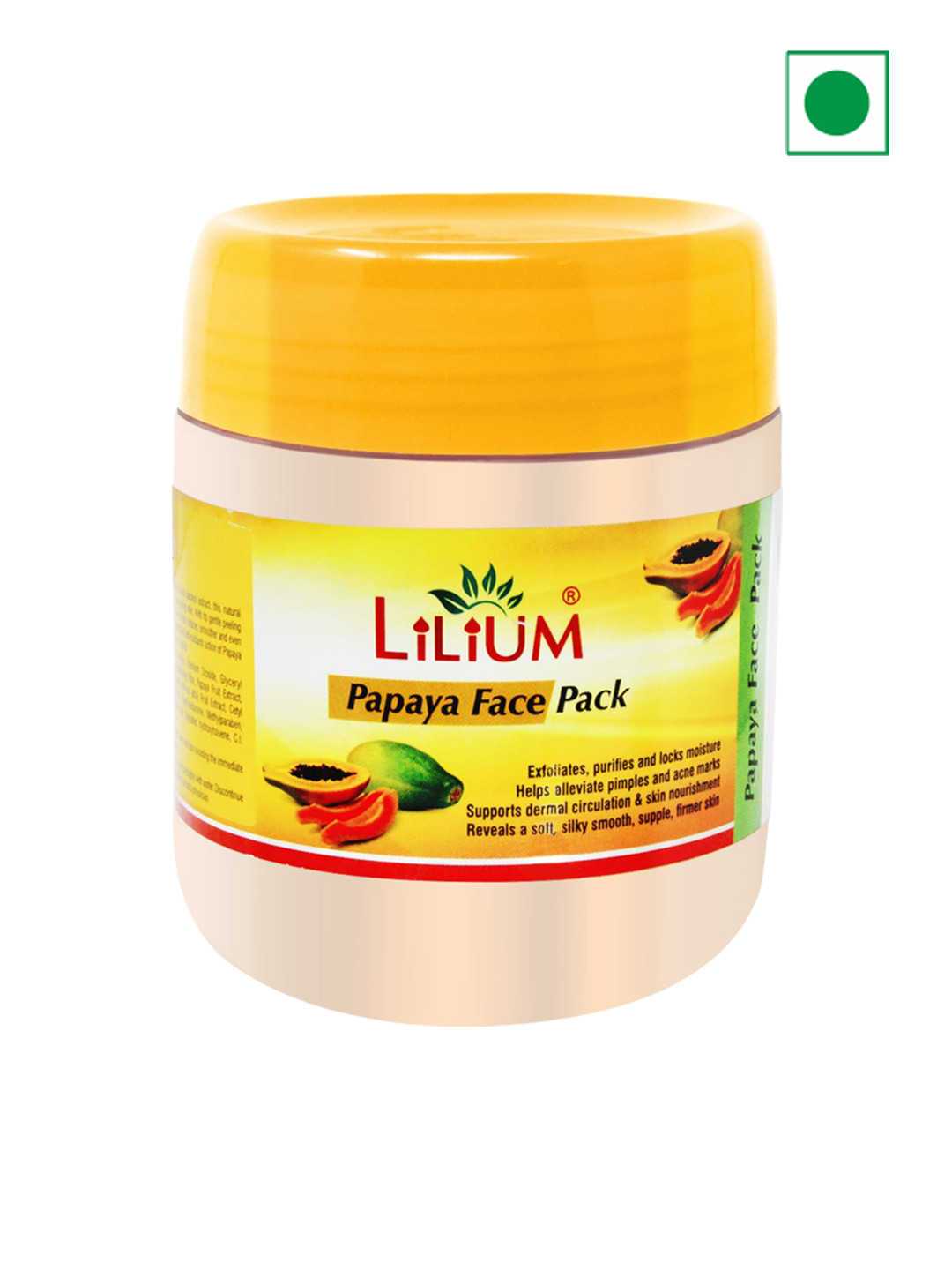 Lilium Papaya Face & Body Pack Enzymatic Power Of Papaya For Head-to-Toe Radiance-500ml