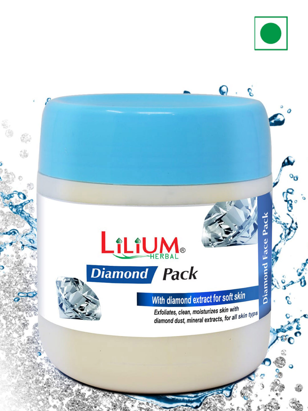 Lilium Herbal Diamond Face Pack With Diamond Extract For Soft Skin - 500ml
