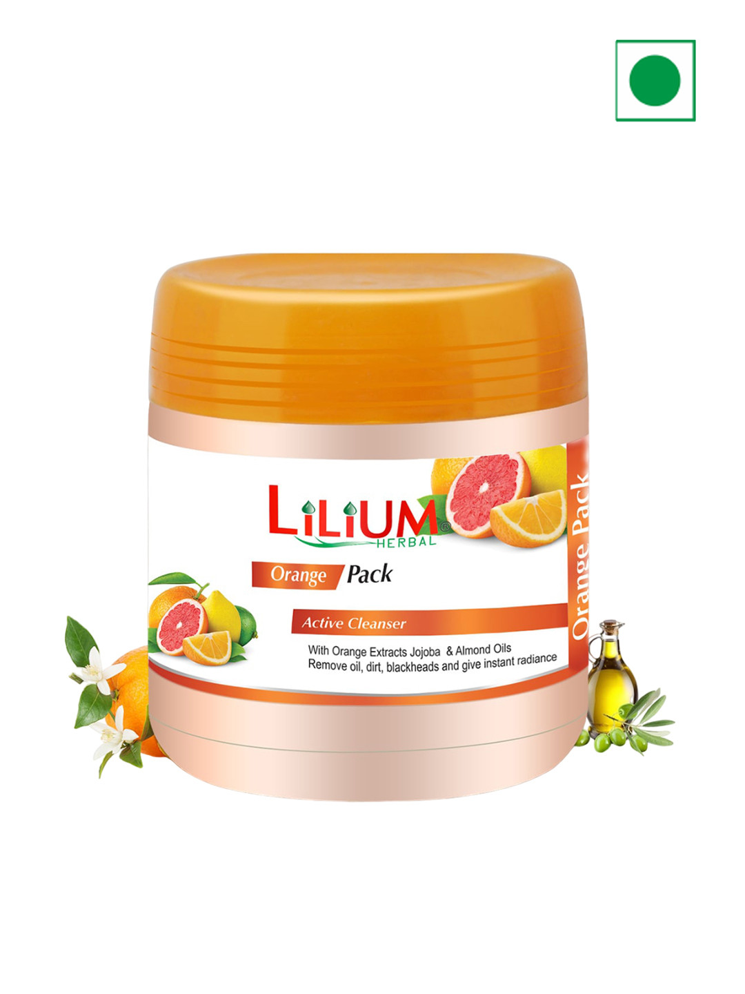 Lilium Herbal Herbal Orange Face Pack Active Cleanser With Orange Extracts - 500ml