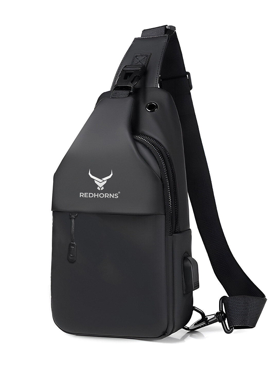 REDHORNS Crossbody Chest Backpack with USB Charging Port