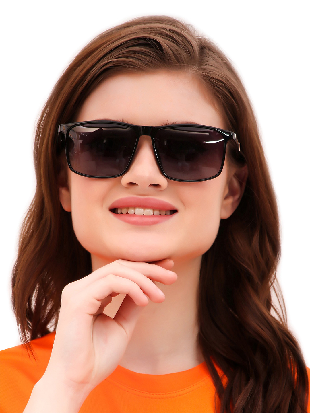 HASHTAG EYEWEAR Unisex Square Sunglasses with Polarised and UV Protected Lens TT-TR 3039 G