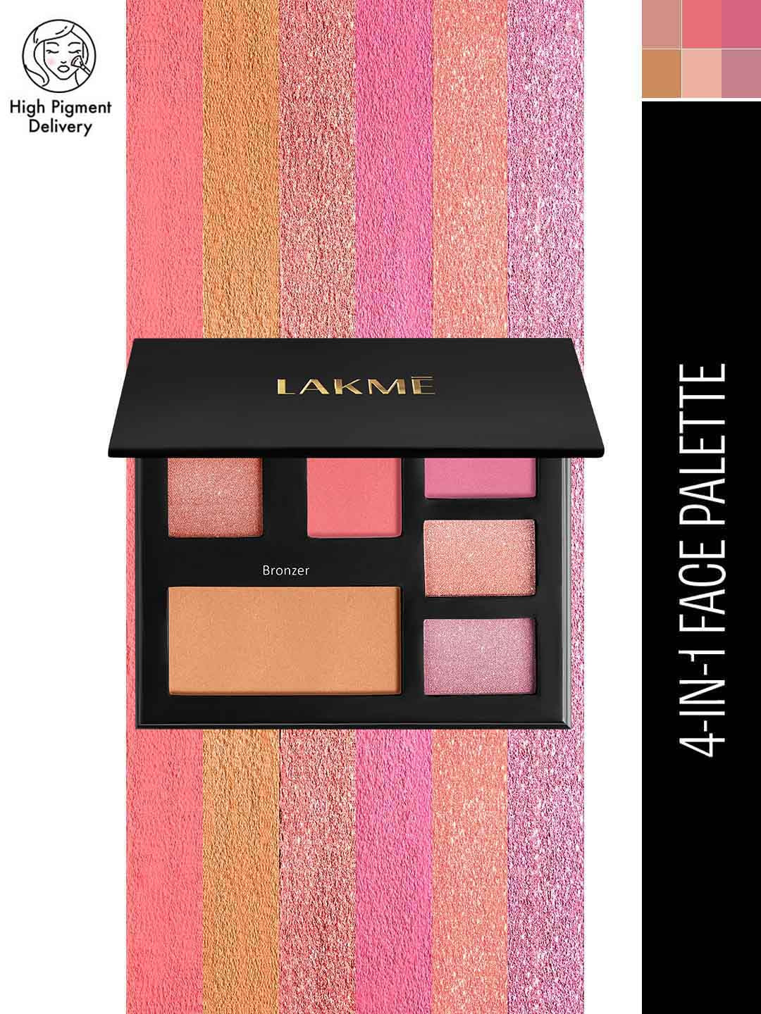 Lakme 4-in-1 Glitterati Face Palette With Shimmery Finish For Multi Use 14g - Day Queen