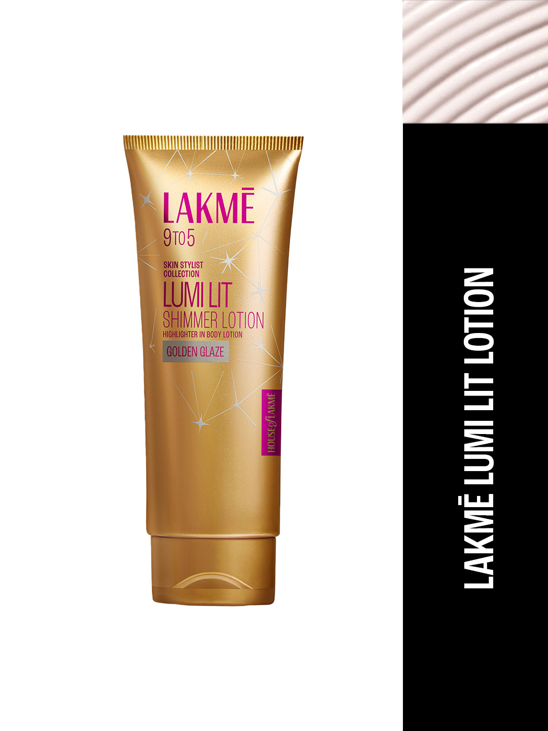 Lakme Lumi Lit Lotion Body Highlighter Strobe Cream With Niacinamide 100g - Gold