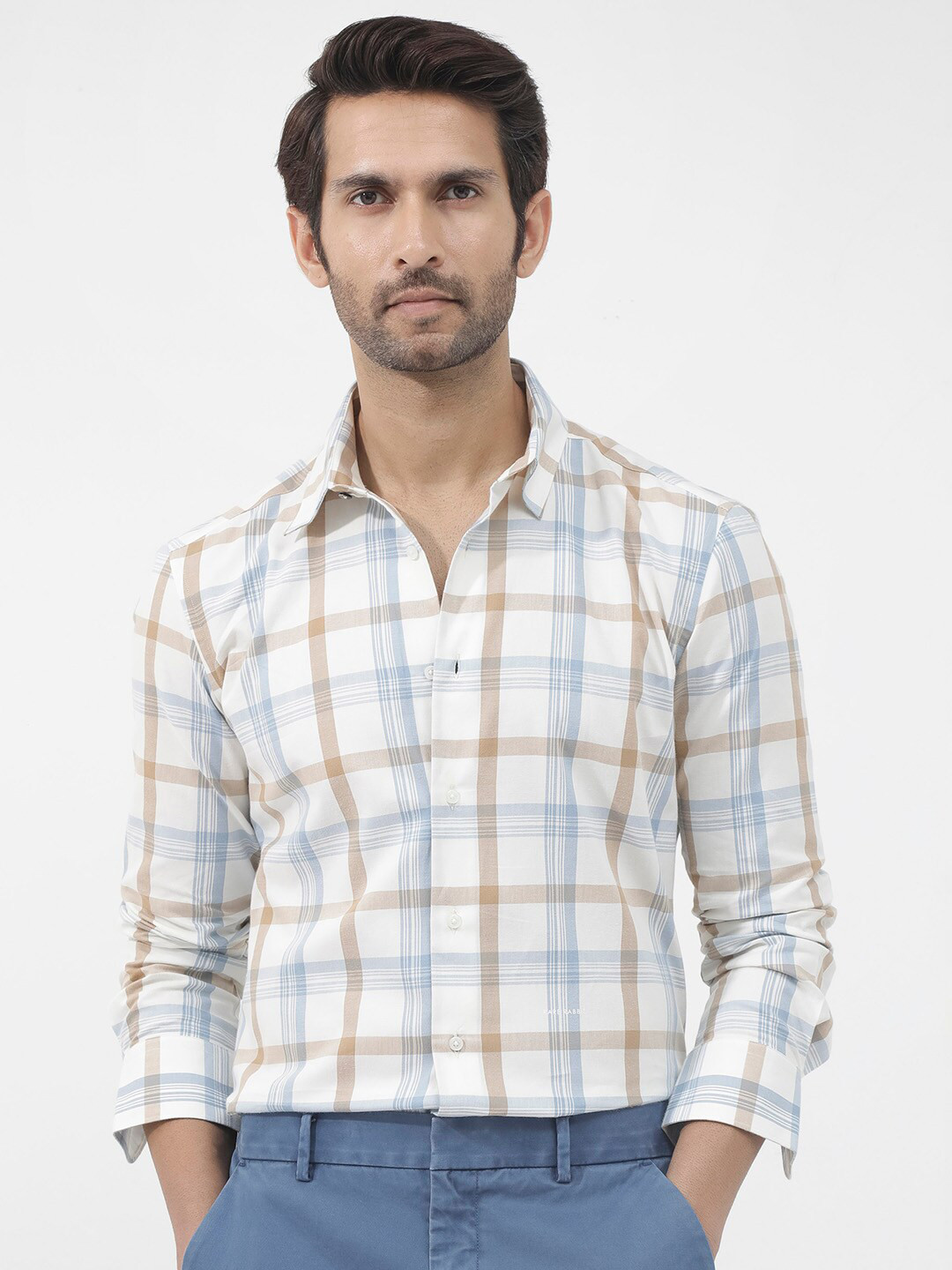 RARE RABBIT Men Tanner Regular Fit Classic Tartan Checked Shirt