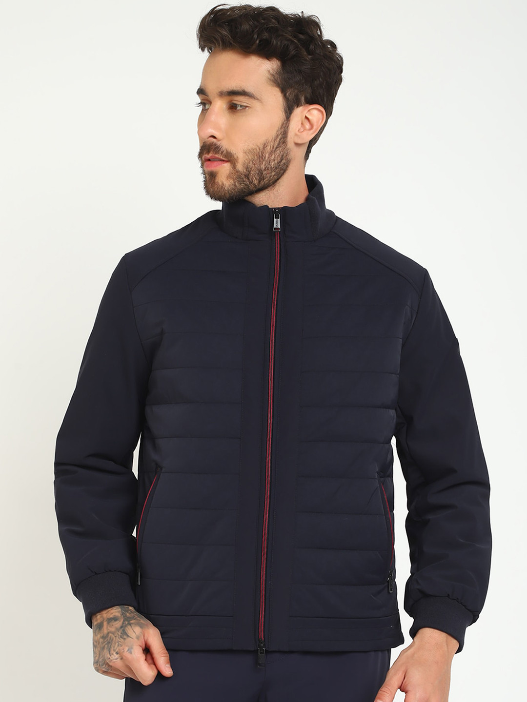 GUESS Mock Collar Padded Jacket