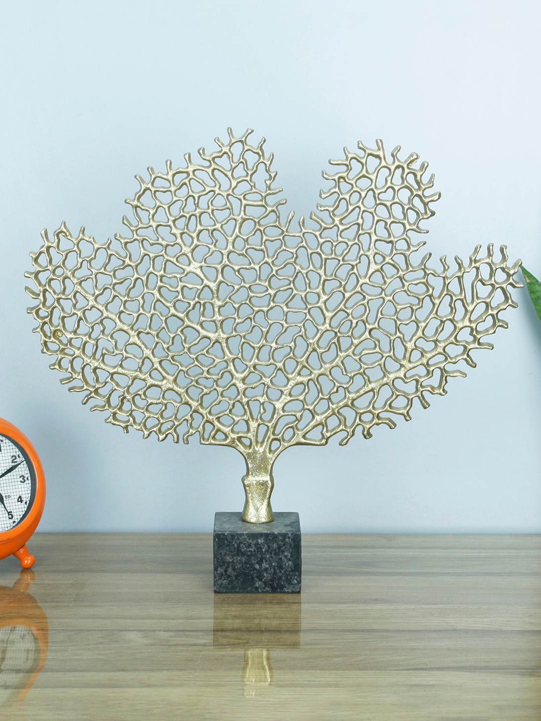 Maison Modern Serene Tree Gold Metal Metallic Living Room Large Showpiece - 15.7 Inches