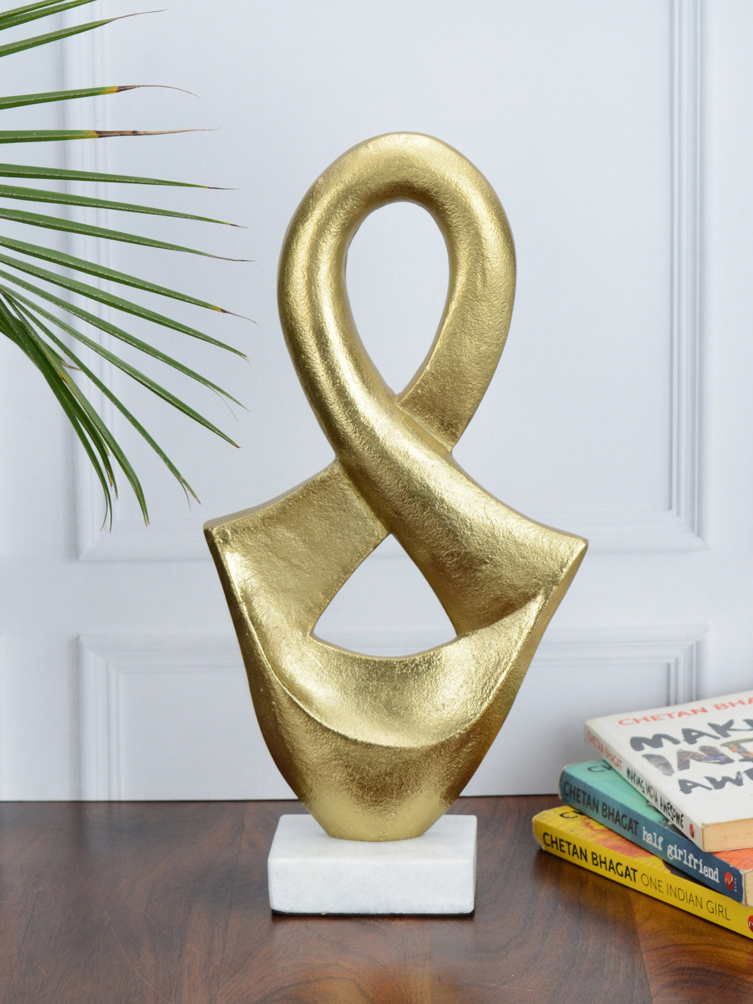 Maison Modern Gold Metal Metallic Dining Room Medium Showpiece - 15.2 Inches