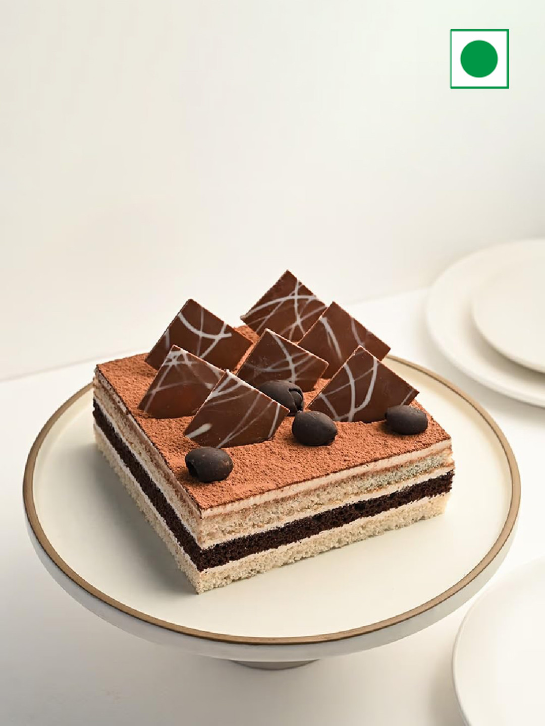 Floweraura Chocolicious Coffee Flavour Eggless Square Cake- 500gms