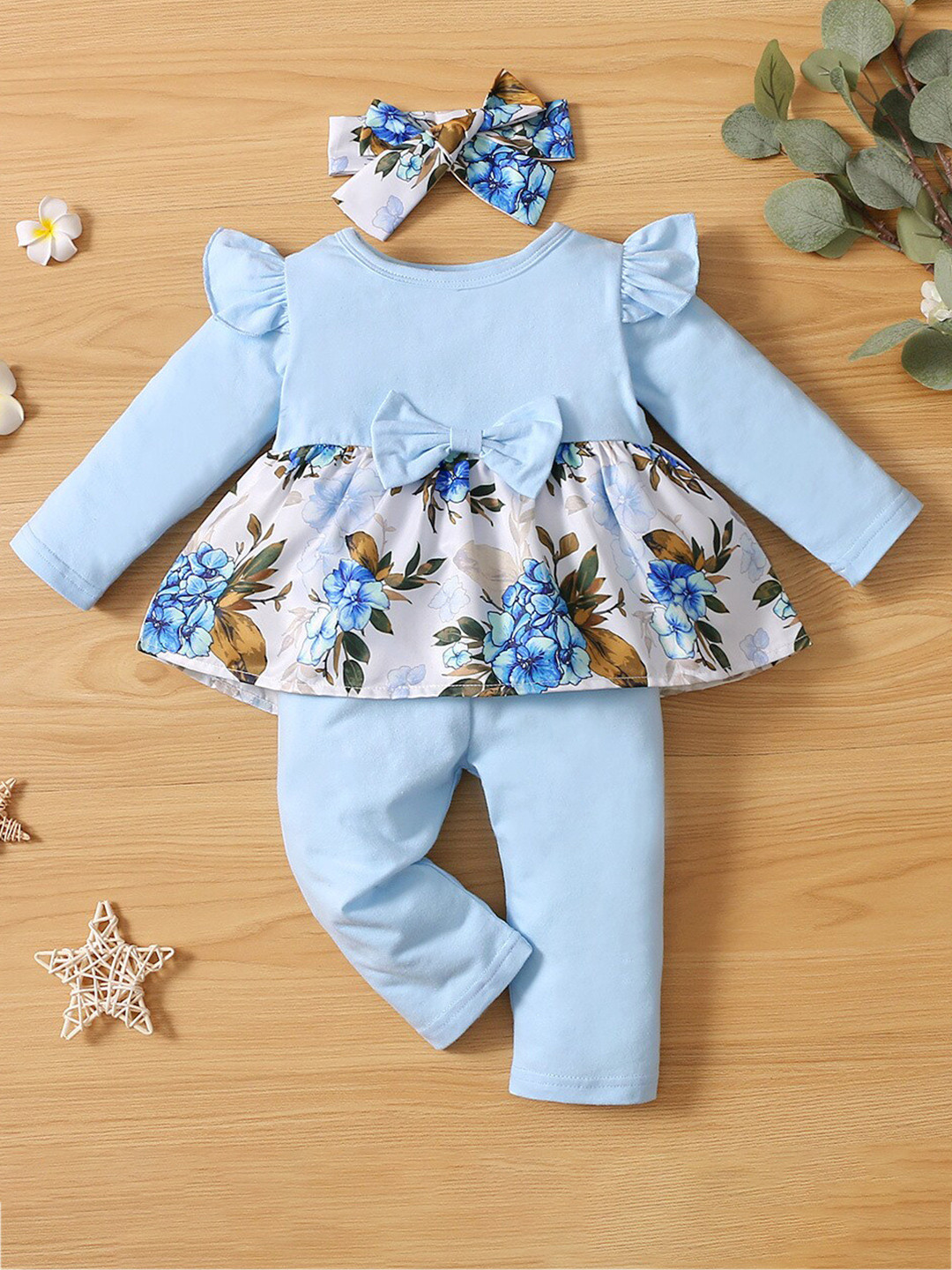 StyleCast x Revolte Girls Printed Pure Cotton Top With Legging