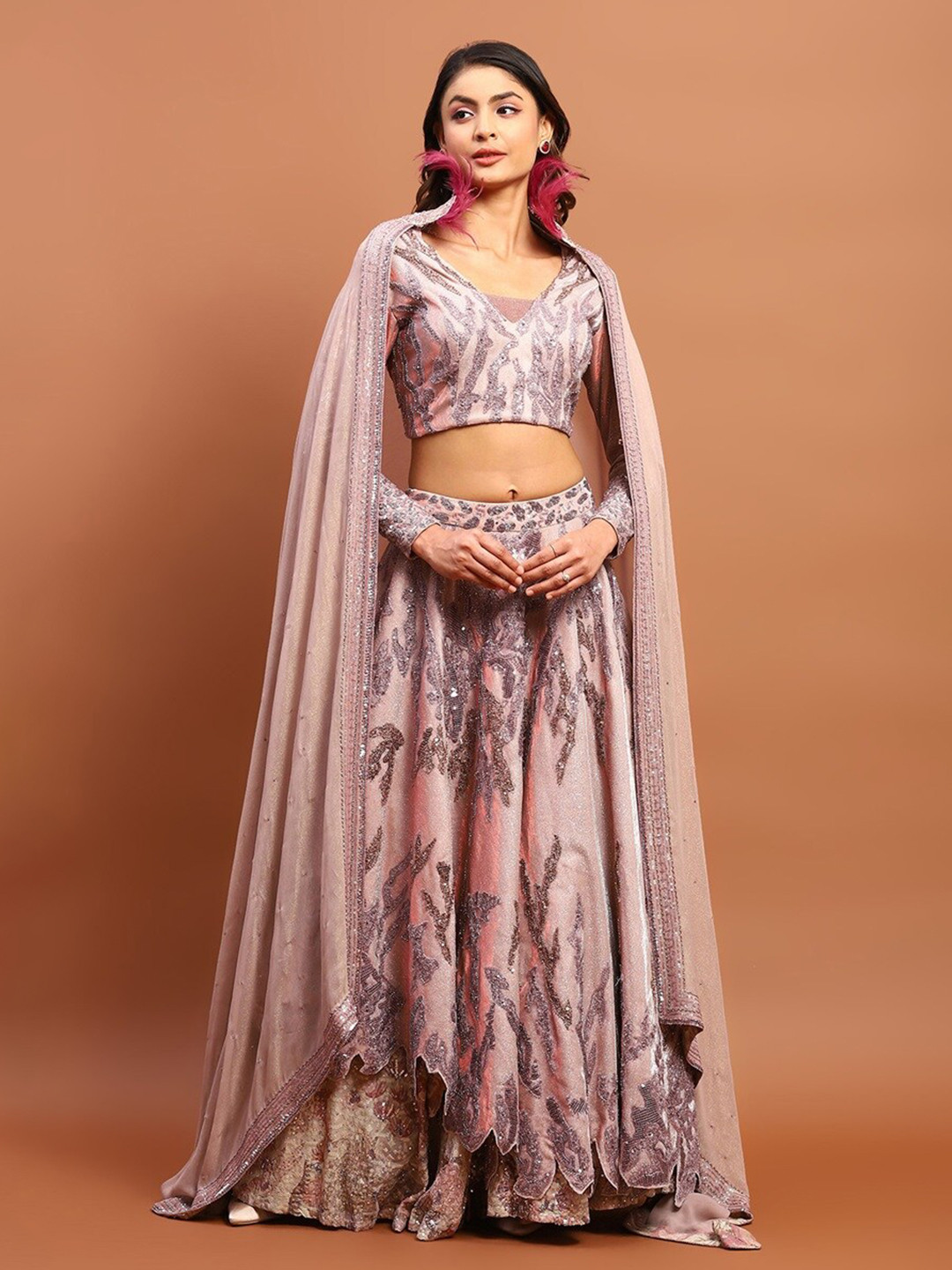 Soniya g Embellished Beads and Stones Ready to Wear Lehenga & Blouse With Dupatta