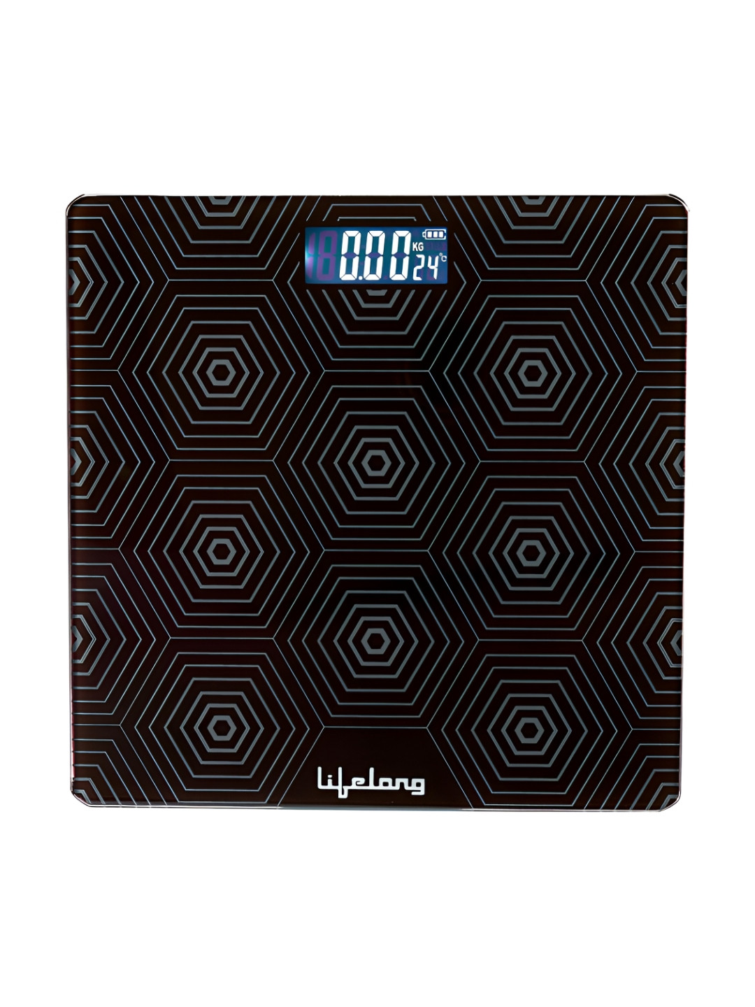 Lifelong Black LLWS18 Digital Glass Weighing Scale