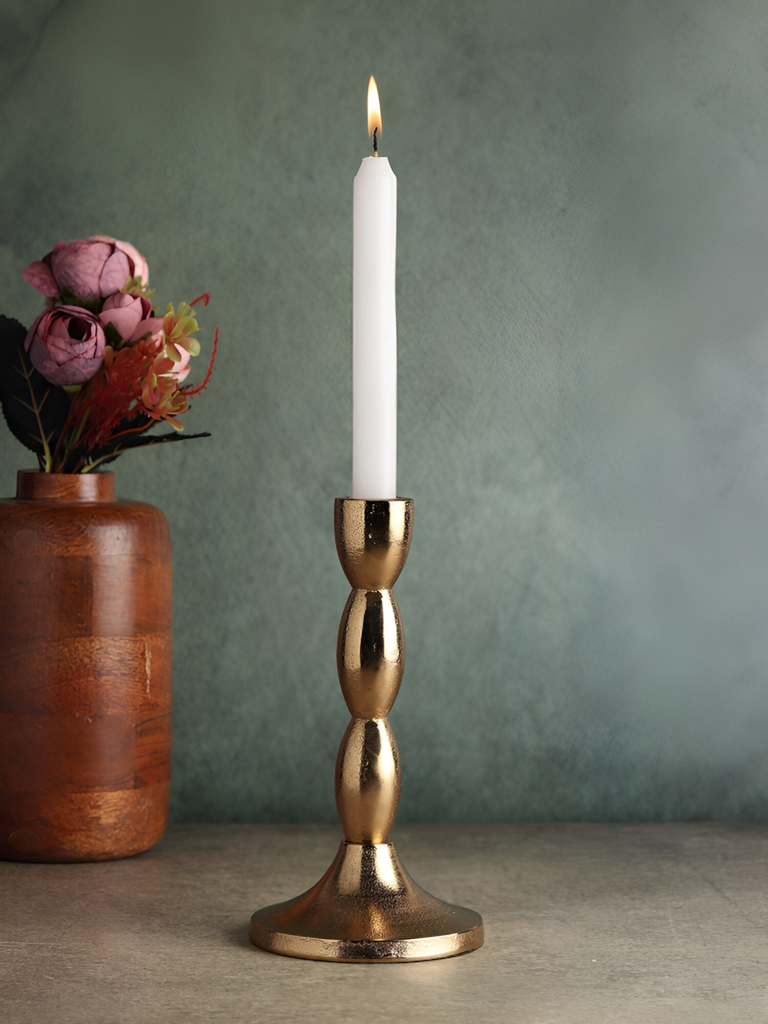 Decor de Maison Gold-Toned Metal Candle Holder