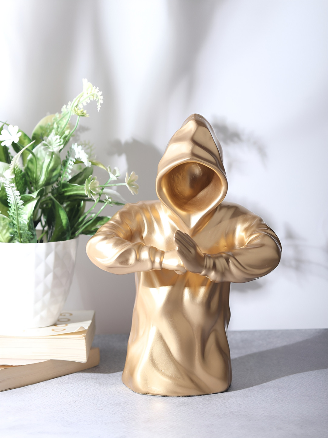 Decor de Maison Gold-Toned Hooded Warrior Showpiece