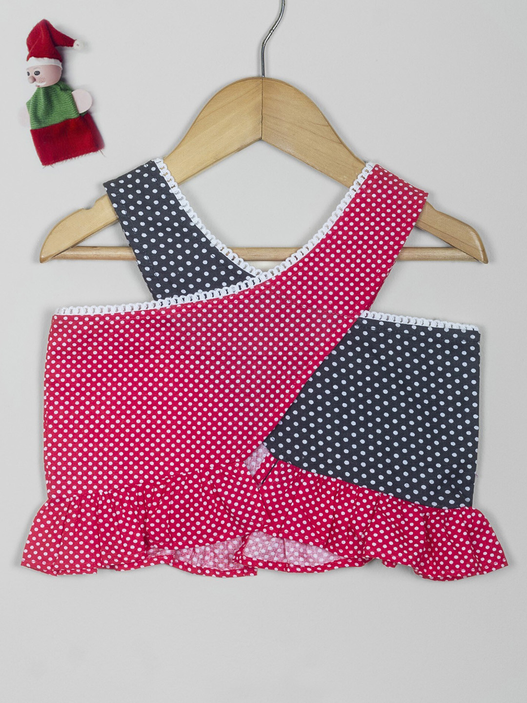 Tangerine Closet Polka Dot Print Cotton Top