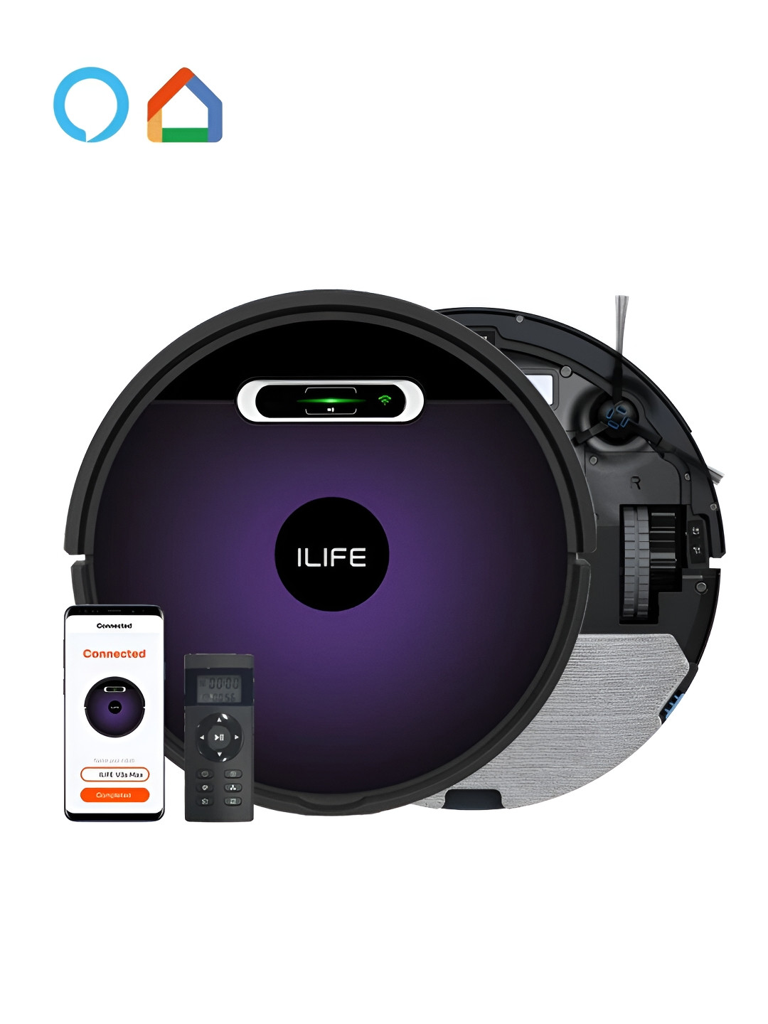 ILIFE Purple V3s Max Automatic Robotic Vacuum Cleaner