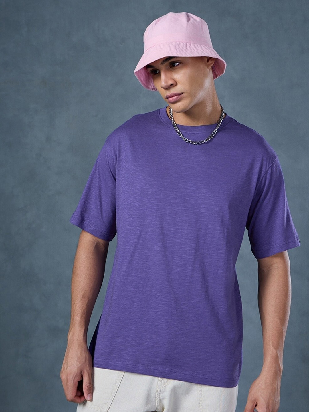 Bewakoof AIR 1.0 Round Neck Drop Shoulder Sleeves Oversized Cotton T-shirt