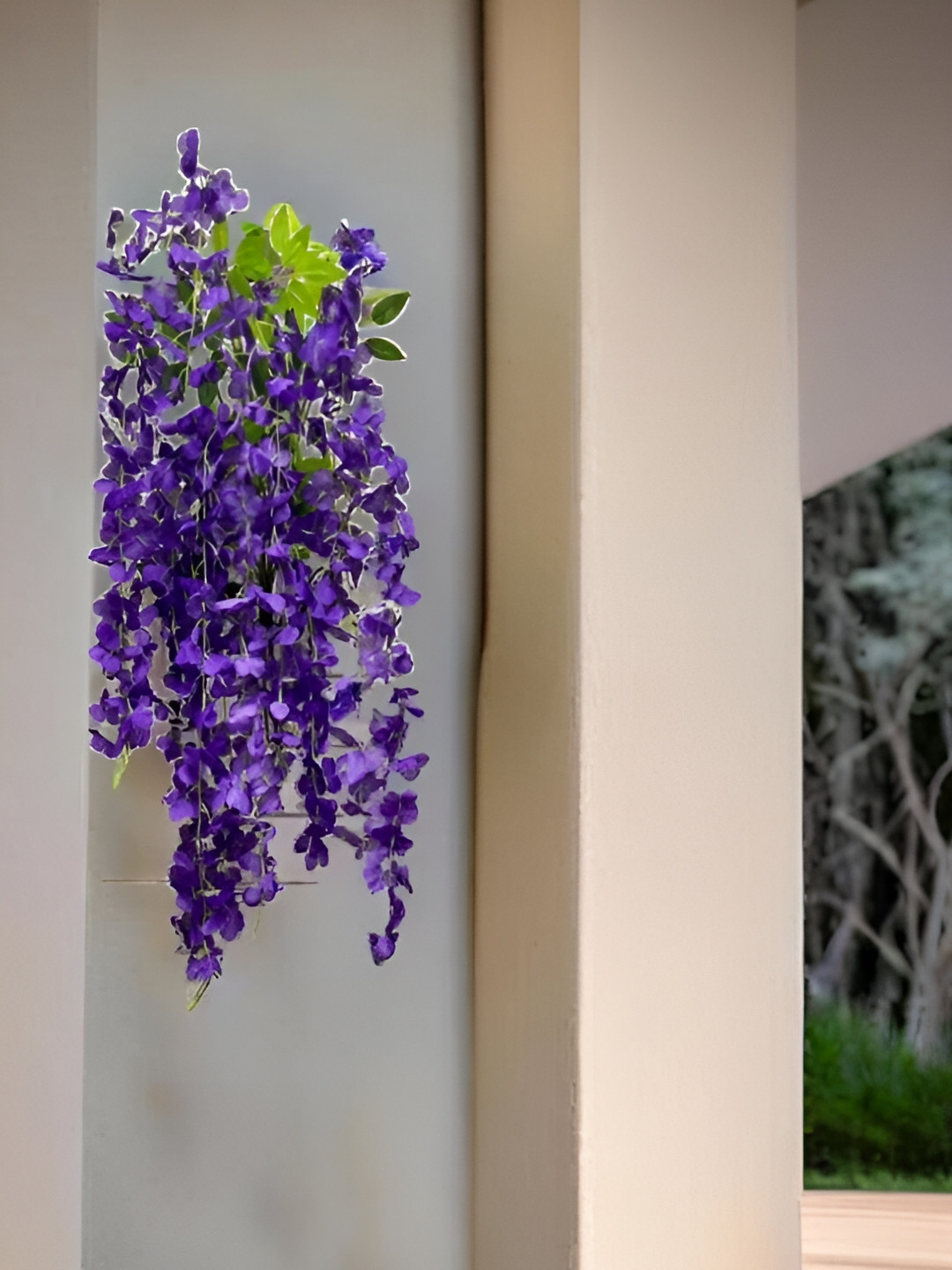 Akaar Purple 4 Pieces Hanging Artificial Flower