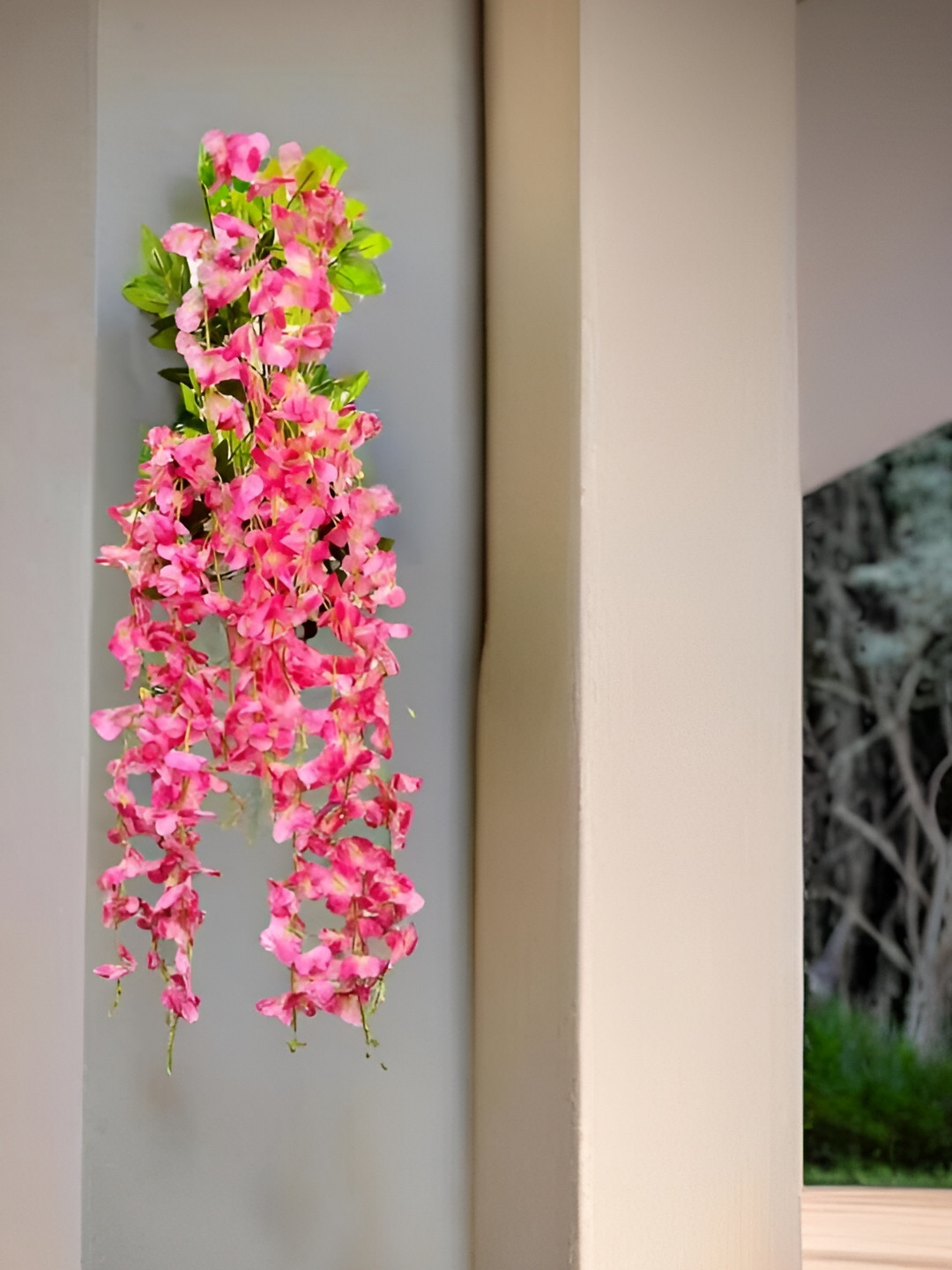 Akaar Pink 4 Pieces Hanging Artificial Flower