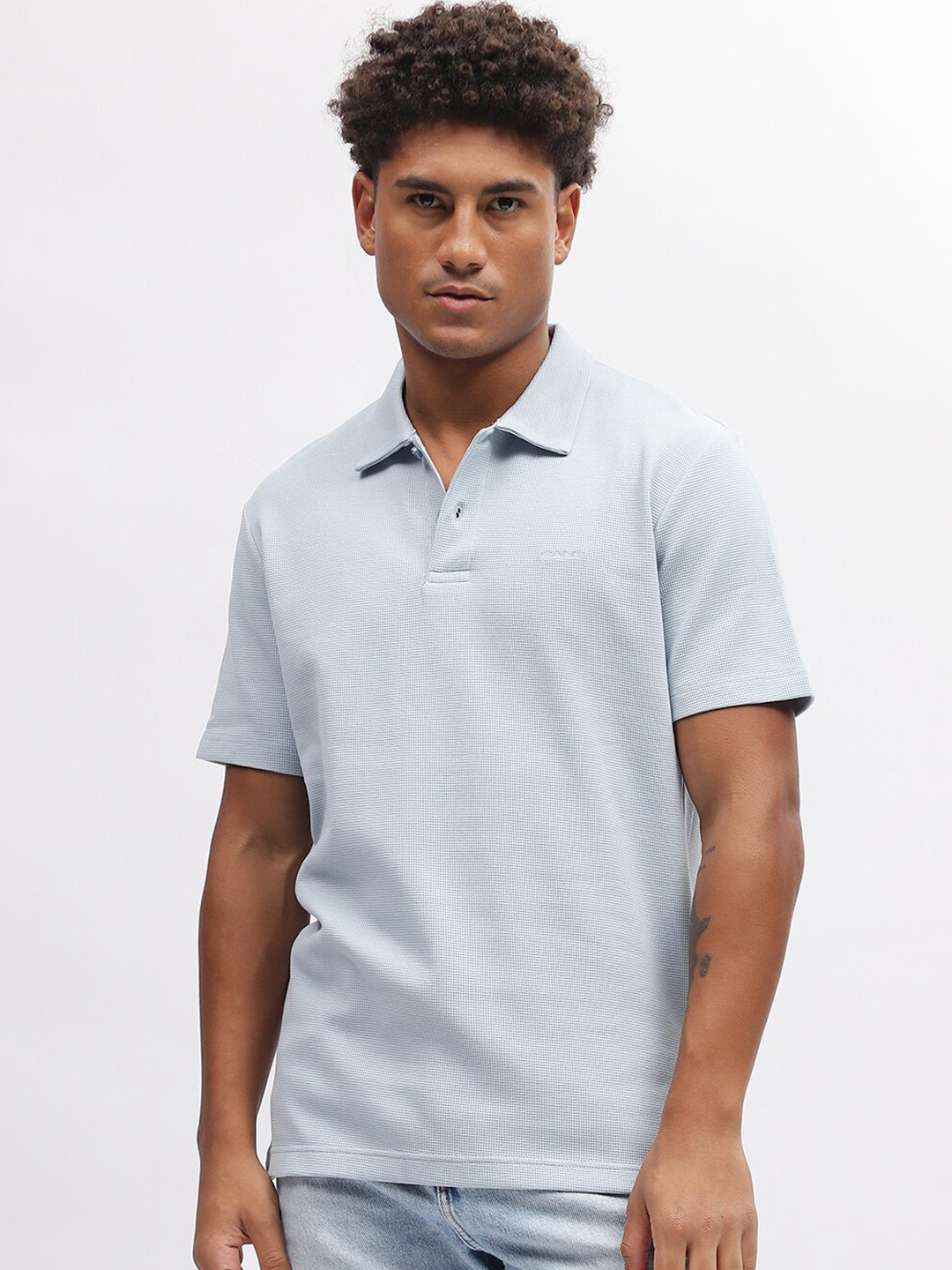 GANT Regular Fit waffle Knit Polo T Shirt