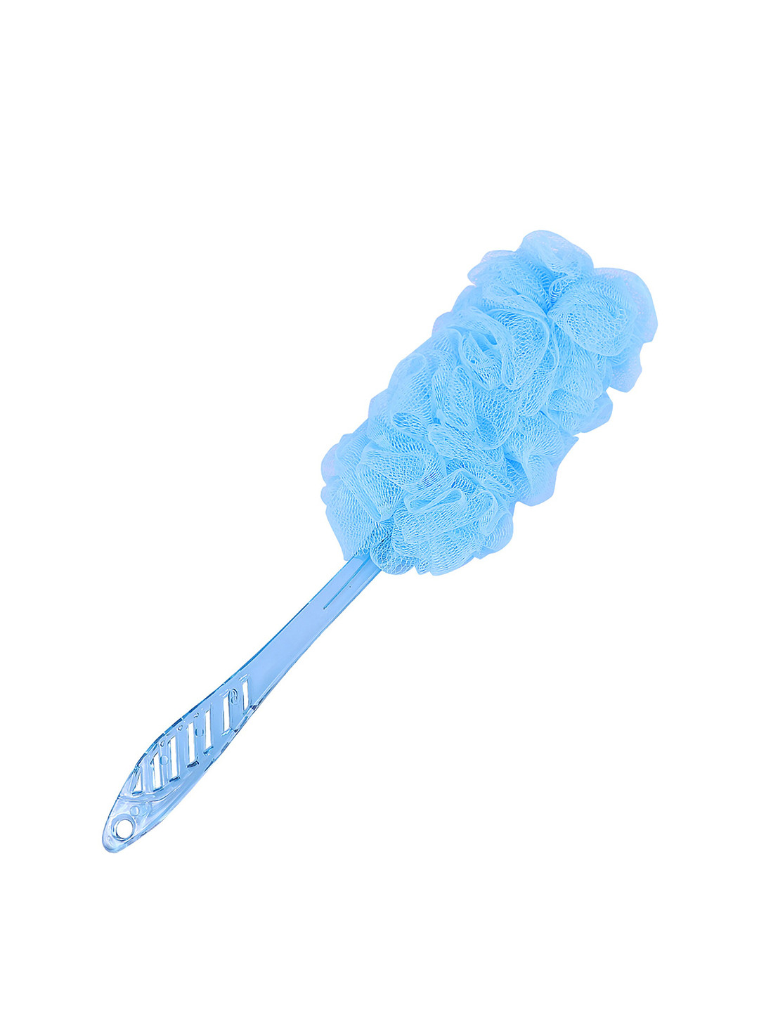 KAZARMAA Soft Nylon Mesh Bath Brush With Long Handle - Blue