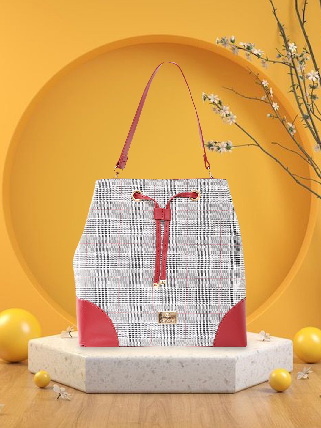 Caprese Remi Women Red Large Satchel Bag