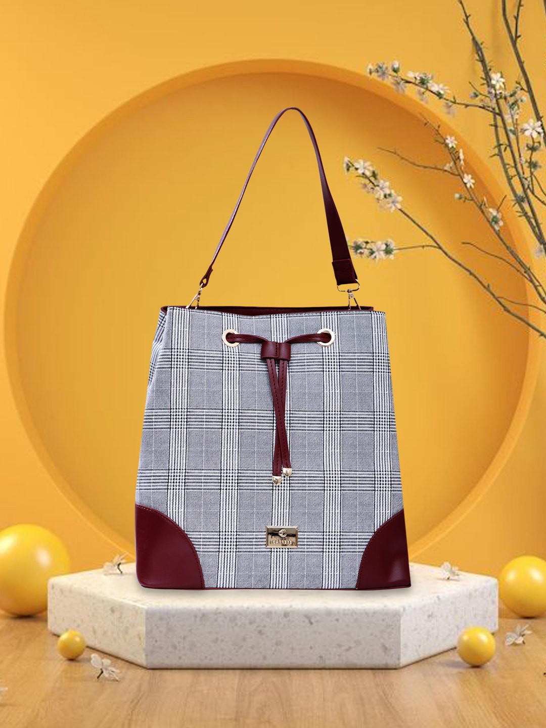 Caprese Remi Women Grey Large Satchel Bag