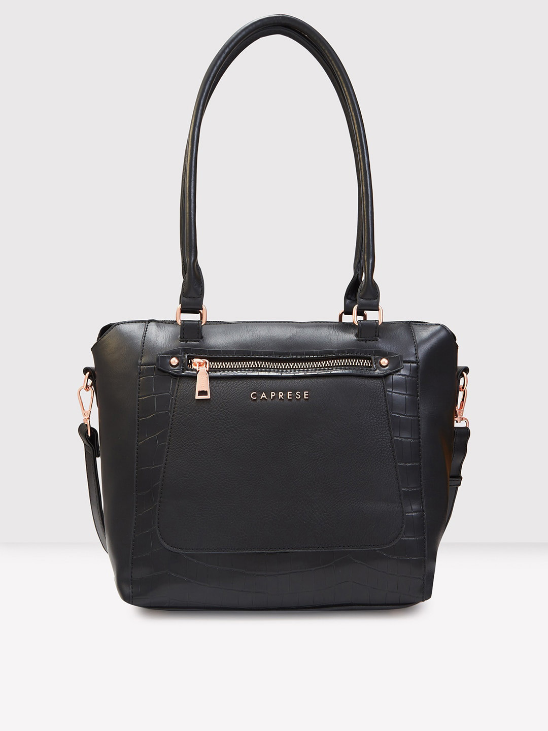 Caprese Gigi Women Black Large Tote Bag