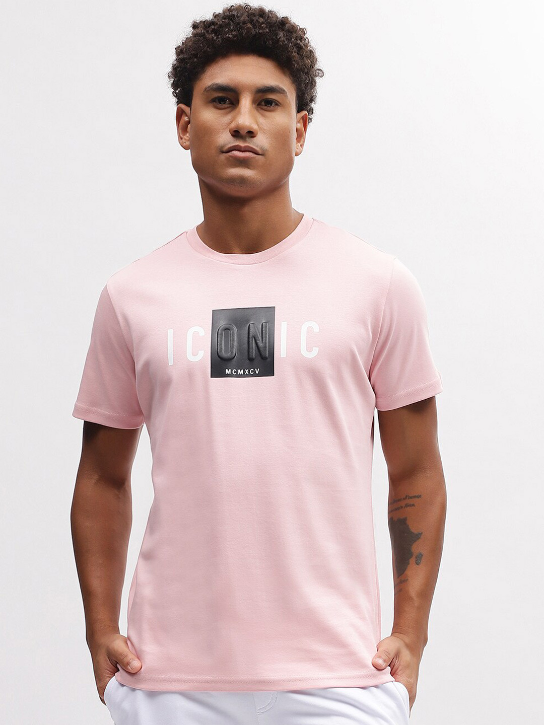 Iconic Printed Round Neck Short Sleeves Regular Fit T-shirt