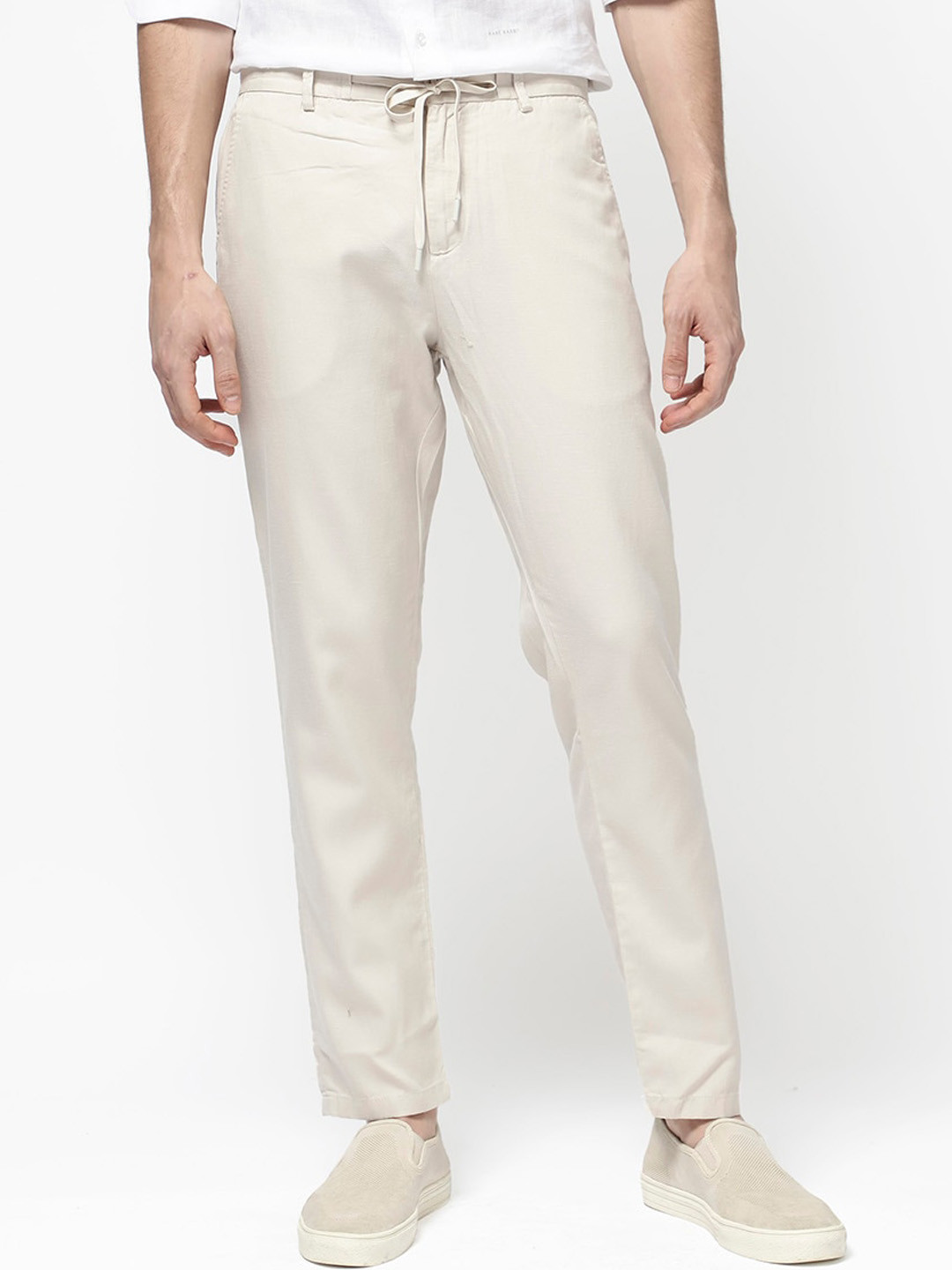 RARE RABBIT Men Reric Regular Fit Mid Rise Trousers