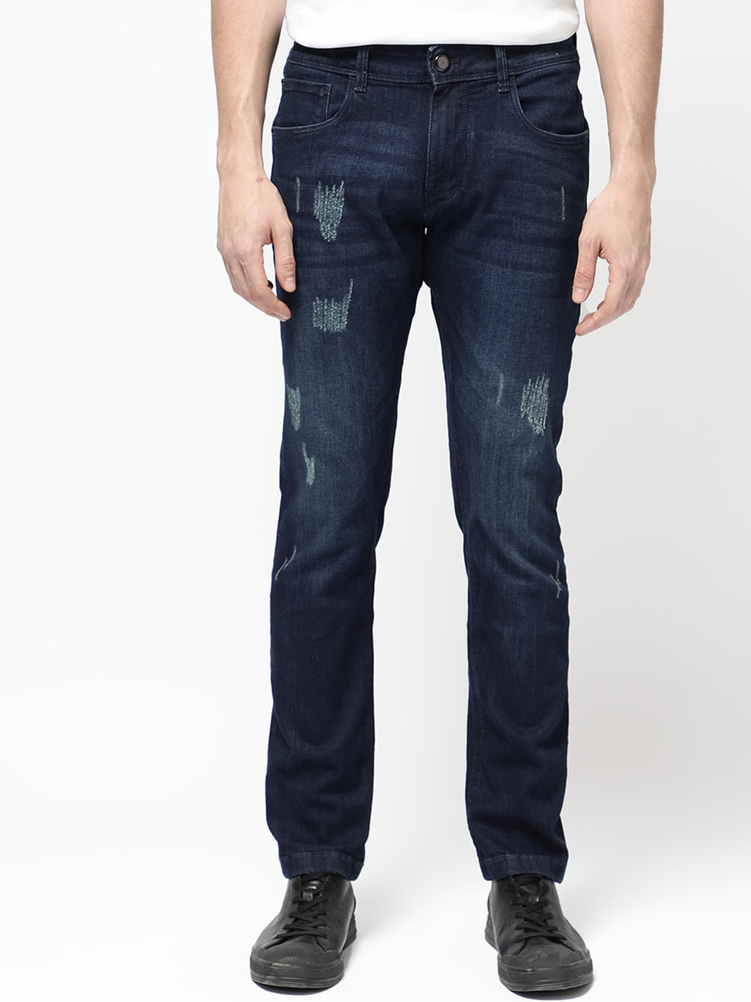 RARE RABBIT Men Devin Dark Wash Slim Fit Stretchable Jeans