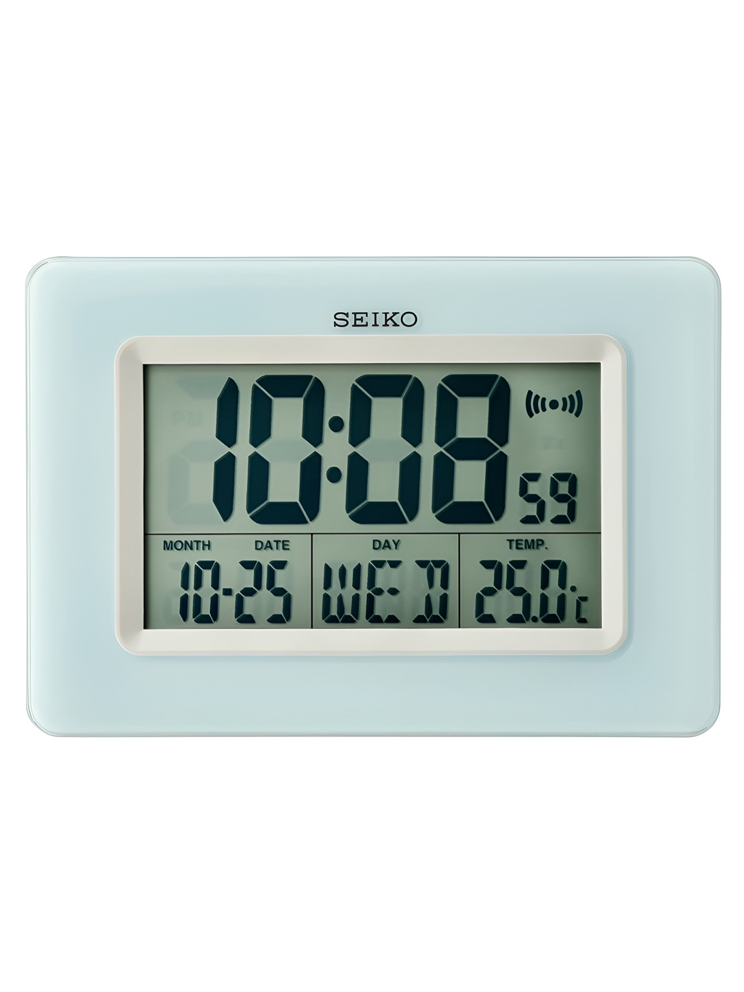 SEIKO Blue Digital Traditional Wall Clock