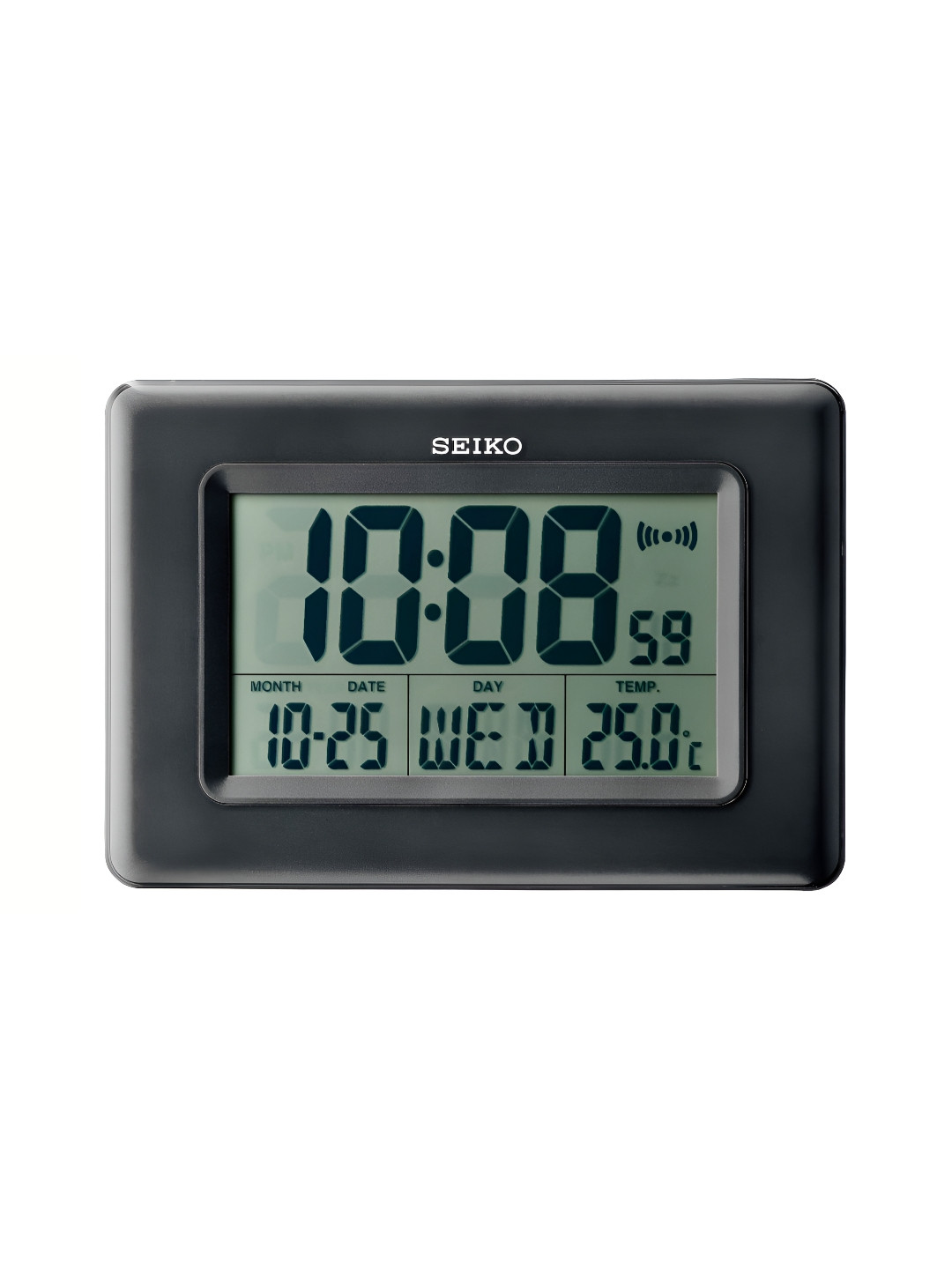 SEIKO Black & White Digital Table Clock